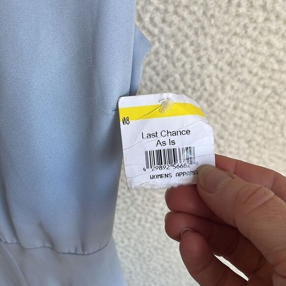 Halogen Dress Womens XS Light Blue Midi‎ V Neck - Picture 6 of 12